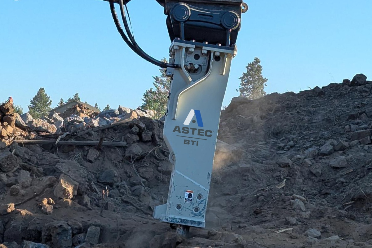 a BTI Hydraulic Breaker working
