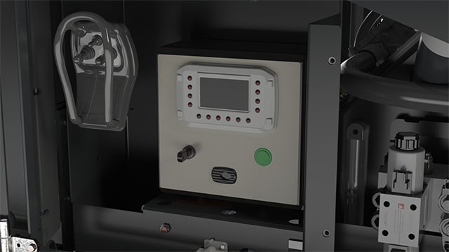 close-up do painel de controle do Frontier SF20