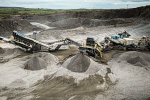 Aggregate equipment at quarry in Scotland