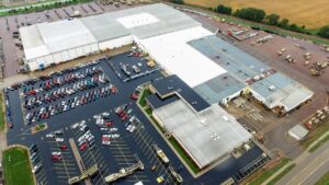 Vue aérienne de l'installation à Yankton